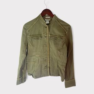Navy Jacket  Olive Green Size M